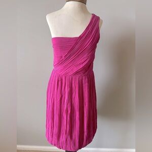 Theory pink one shoulder dress